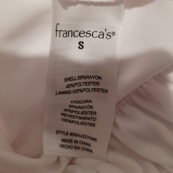 NWOT Francesca's Kimber Bridal Outdoorsy    Puff Sleeve Romper Small - Picture 11 of 11